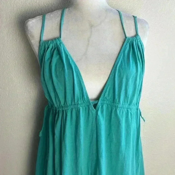 Zara Green Cotton Midi Dress Size Medium - Picture 4 of 8